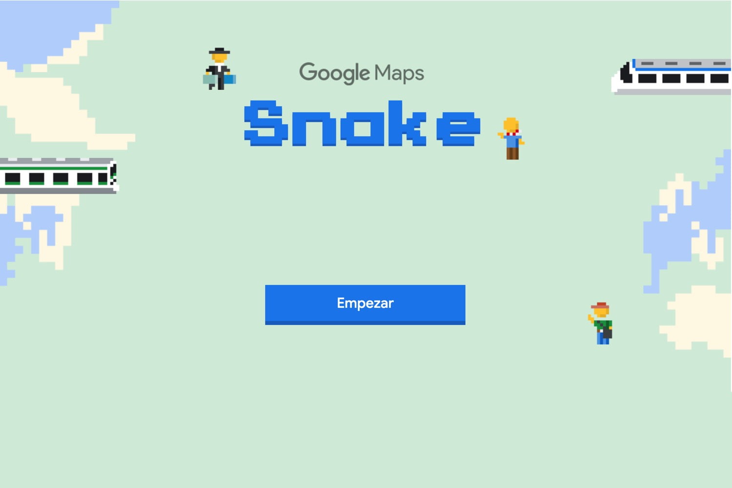 juego de serpientes google maps, snake game